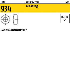 DIN 934 Messing - Sechskantmuttern