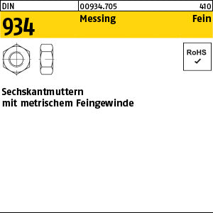 DIN 934 Messing - Sechskantmuttern [050]