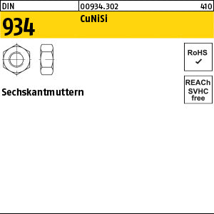 DIN 934 CuNiSi CuNiSi - Sechskantmuttern