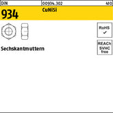 DIN 934 CuNiSi CuNiSi - Sechskantmuttern