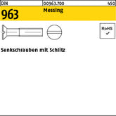 DIN 963 Messing - Senkschrauben