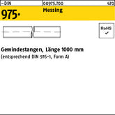 DIN 975 Messing - Gewindestangen - Länge 1,00 m