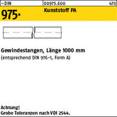 DIN 975 Kunststoff Polyamid - Gewindestangen - Länge 1,00 m