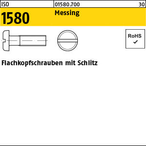 ISO 1580 Messing - Flachkopfschrauben