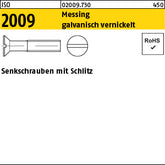 ISO 2009 Messing galvanisch vernickelt - Senkschrauben