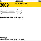 ISO 2009 Kunststoff Polyamid - Senkschrauben