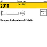 ISO 2010 Messing - Linsensenkschrauben