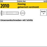 ISO 2010 Messing galvanisch verchromt Messing Cr - Linsensenkschrauben