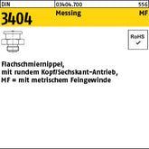DIN 3404 Messing SW 17 mit rundem Kopf - Flachschmiernippel
