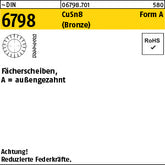 DIN 6798 Bronze A 3, 2 Bronze - Fächerscheiben