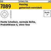ISO 7089 Messing 3 ( x 0, 5) vernickelt - Scheiben