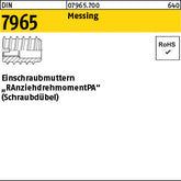DIN 7965 Messing Außendurchmesser 6 mm - Einschraubmuttern