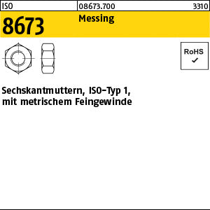 ISO 8673 Messing - Sechskantmuttern