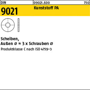 DIN 9021 Kunststoff 3, 2 Polyamid Kunstst - Scheiben