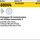 Kappen -5 für Kreuzschlitz H, d. braun - Zierkappen m.KS-Profil