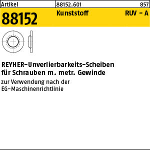 RUV-Scheibe Kunststoff 4 x 1, 6 - RUV-Scheiben