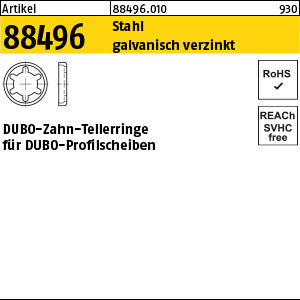 DUBO-Zahntellerringe Stahl galvanisch verzinkt, Typ Nr. 404 galvanisch verzinkt