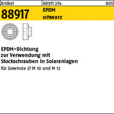EPDM-Dichtungen für Stockschr. schwarz für und M 12 EPDM - EPDM-Dichtungen