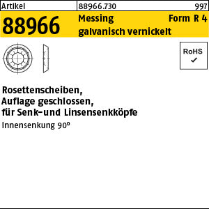 Rosettensch. Messing vernickelt US 4157 geschlossen - Roset.scheiben, geschl.