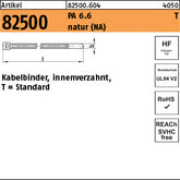 PA 6.6 Kabelbinder, natur, T18S - Kabelbinder, Form T