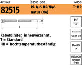 PA 4.6 Kabelbinder, natur, T 18R-HR - Kabelbinder, Form T-HR