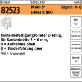 Befestigungsbinder mit Edgeclip PA66HS schwarz O-Q - Befestigungsbinder
