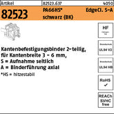 Befestigungsbinder mit Edgeclip PA66HS schwarz S-A - Befestigungsbinder [070]