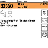 PA 6.6 B = max. 8 Befestigungsöse, natur, SB CL8 - Befestigungsösen