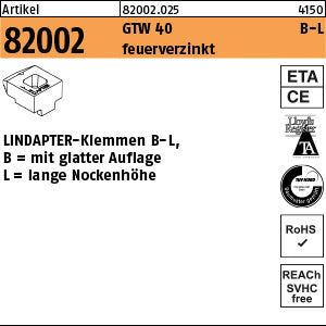 LINDAPTER GT B LM 10 feuerverzinkt, lang