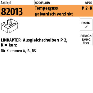 LINDAPTER Stahl P2 galvanisch verzinkt, kurz
