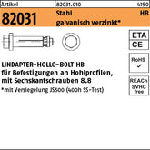 LINDAPTER-Hollo-Bolt St./8.8 HB 08-Größe 1 galvanisch verzinkt
