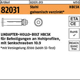 LINDAPTER-Hollo-Bolt St./10.9 HBCSK 08-Größe 1 galvanisch verzinkt