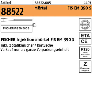 FISCHER FIS EM 390 S 1 Stk. = 1 Kartusche + 2 Mischer