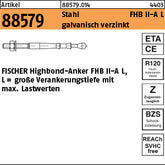 FISCHER-Highbond-Anker Stahl Zn FHB II-A L / 10
