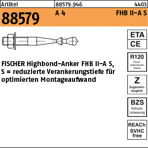 FISCHER-Highbond-Anker A4 FHB II-A S /165