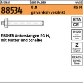 FISCHER-Ankerstangen 8.8 verzinkt RG