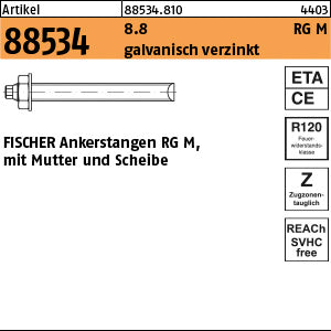 FISCHER-Ankerstangen 8.8 verzinkt RG