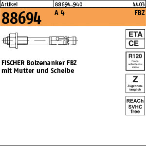 FISCHER-Bolzenanker A4 FBZ 10/30