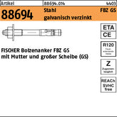 FISCHER-Bolzenanker Stahl galvanisch verzinkt FBZ 8/10 GS