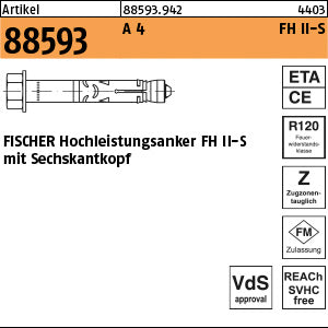 FISCHER-Hochleistungsanker A4 FH II 10/ 25 S