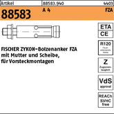 FISCHER-Zykon Anker FZA A4 12 x 40 /15 rostfrei