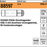 FISCHER-Zykon Einschlaganker A4 FZEA II 10 x 40