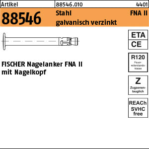 FISCHER-Nagelanker mit Nagelkopf FNA II