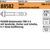 FISCHER-Bolzen galvanisch verzinkt FBN II 8/ 5 K