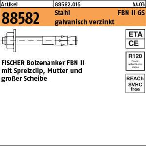 FISCHER-Bolzen galvanisch verzinkt FBN II 12/ 80 GS