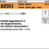 FISCHER-Nageldübel N-S Pozidriv/Kreuzschlitz