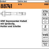 UPAT MAX-Expressanker A4 / 10 / 75 mit ETA-Zulassung