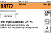 UPAT Verbundmörtel UPM 55-390 1 Kartusche/2 Statikmischer