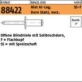Spreiz-Blindn. Alu/Stahl verzinkt - Offene Blindnieten