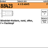 Blindniet-Mutter. A2 Flako / 0, 25 - 3, 0 - Blindnietmuttern